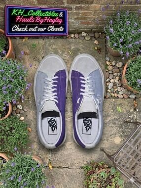 Vans Sid DX Anaheim Factory Colorblock Suede Shoes Purple Blue Women 9 Men 7.5